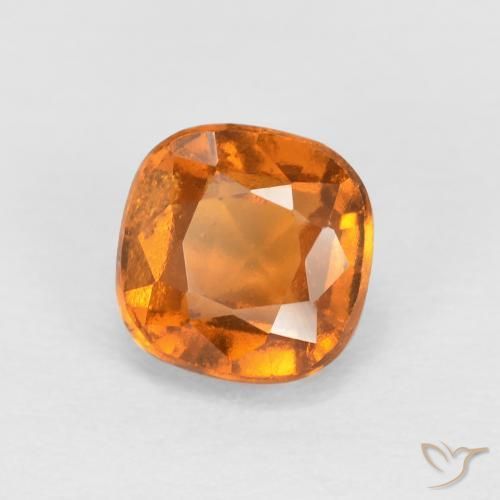 granate hessonita Naranja medio natural de 0.90 ct, Forma Cojín, SI