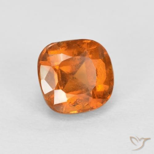 granate hessonita Naranja oscuro medio natural de 1.01 ct, Forma Cojín, SI