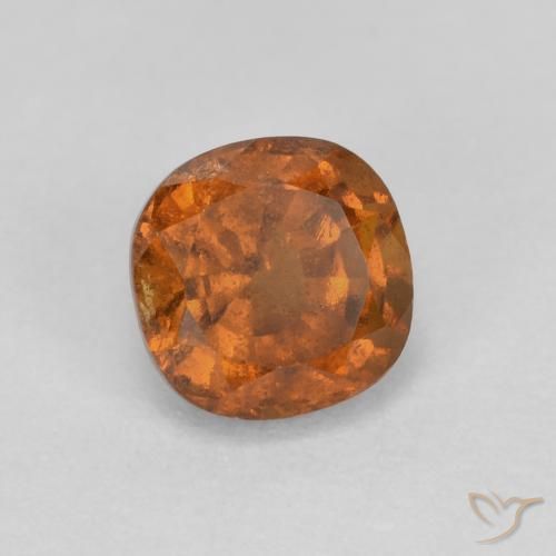 granate hessonita Naranja oscuro natural de 0.93 ct, Forma Cojín, SI