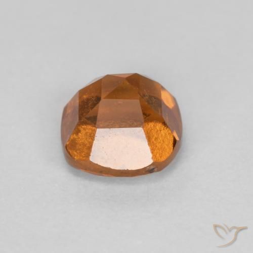 granate hessonita Naranja oscuro medio natural de 0.85 ct, Forma Cojín, SI