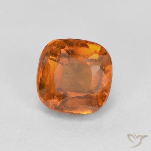granate hessonita Naranja oscuro natural de 1.02 ct, Forma Cojín, SI