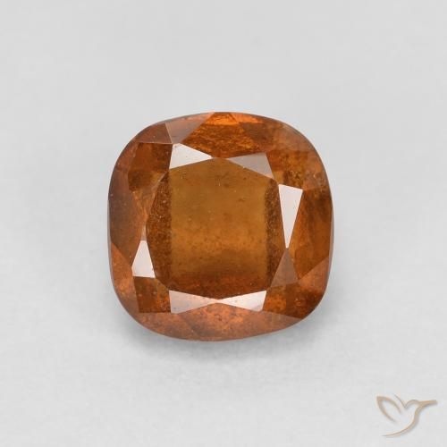 0.94ct Natural Naranja rojizo granate hessonita, Forma Cojín, SI