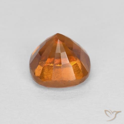 granate hessonita Naranja oscuro natural de 0.89 ct, Forma Cojín, SI