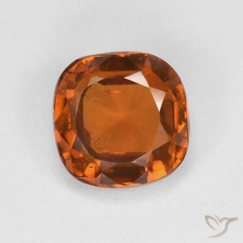 granate hessonita Naranja oscuro medio natural de 1.79 ct, Forma Cojín, VS-SI