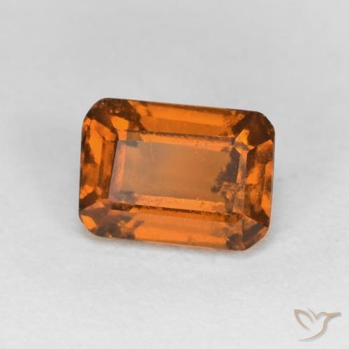 granate hessonita Ámbar naranja natural de 1.33 ct, Corte Octágono / Esmeralda, VS-SI