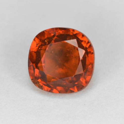 granate hessonita Naranja oscuro natural de 1.52 ct, Corte Cojín, VS-SI