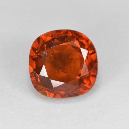 granate hessonita Naranja oscuro natural de 1.52 ct, Corte Cojín, VS-SI