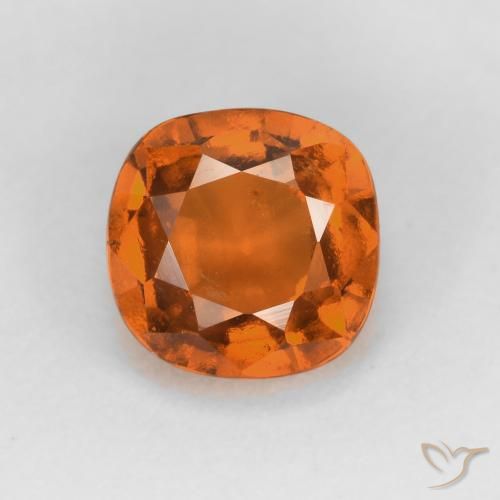 1.52ct Natural Naranja medio granate hessonita, Forma Cojín, VS-SI