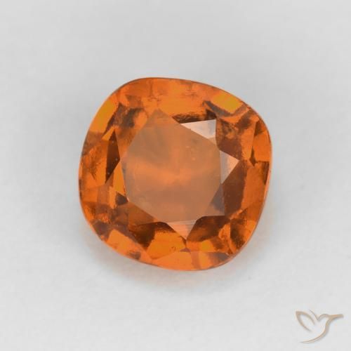 granate hessonita Naranja medio natural de 1.52 ct, Forma Cojín, VS-SI
