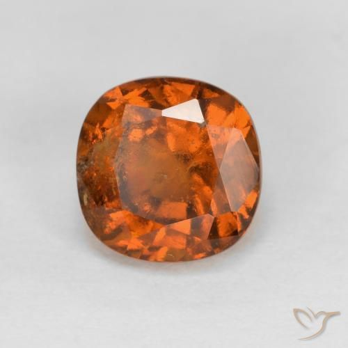 granate hessonita Naranja medio natural de 1.32 ct, Forma Cojín, VS-SI