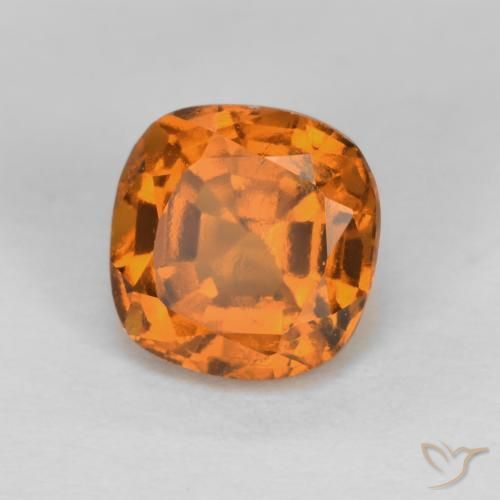 granate hessonita Naranja albaricoque natural de 1.40 ct, Forma Cojín, VS-SI