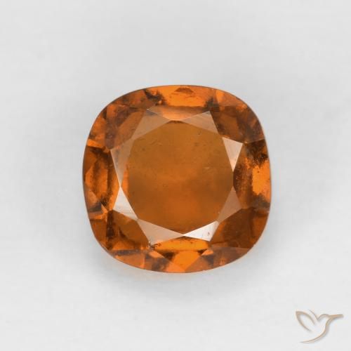 1.53ct Natural Naranja oscuro medio granate hessonita, Forma Cojín, VS-SI