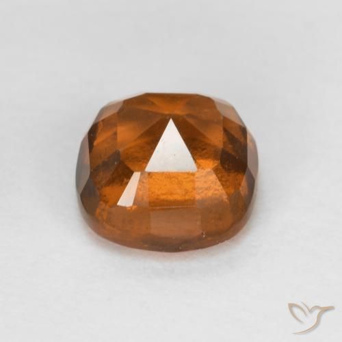 granate hessonita Naranja oscuro medio natural de 1.53 ct, Forma Cojín, VS-SI