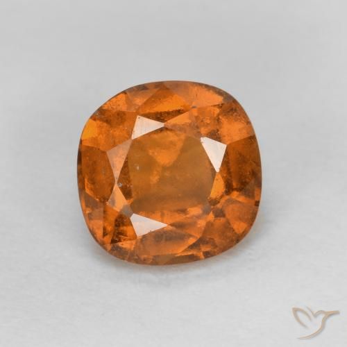 1.23ct Natural Naranja medio granate hessonita, Forma Cojín, VS-SI