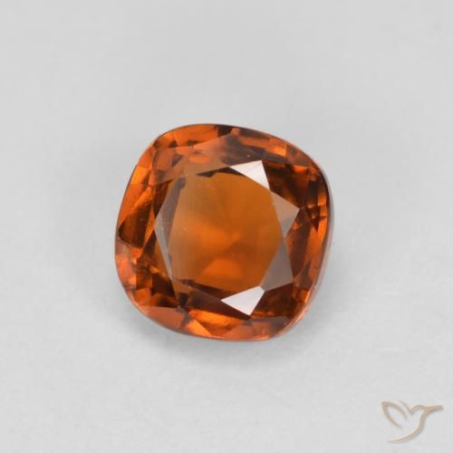 granate hessonita Ámbar naranja natural de 1.49 ct, Forma Cojín, VS