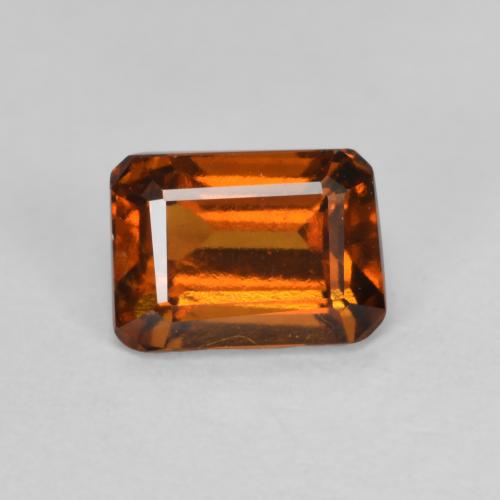 granate hessonita Ámbar naranja natural de 1.51 ct, corte esmeralda, VS