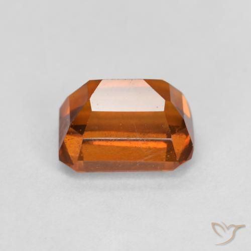 granate hessonita Naranja oscuro natural de 1.60 ct, Corte Octágono / Esmeralda, VS