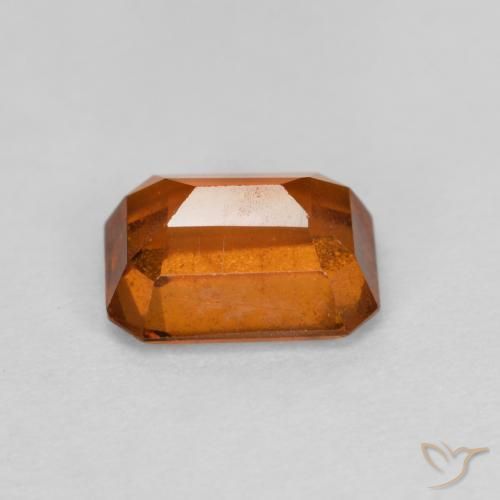 granate hessonita Naranja oscuro medio natural de 1.41 ct, Corte Octágono / Esmeralda, VS