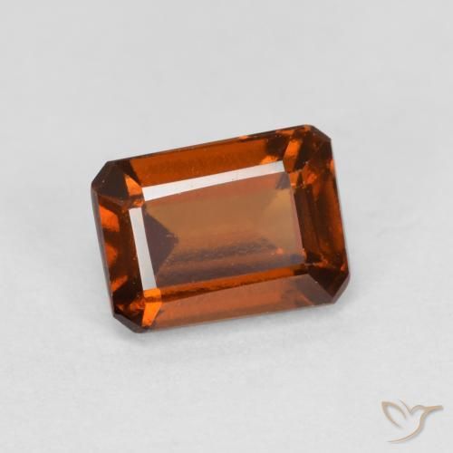 1.44ct Natural Naranja medio Granate Hessonita, corte esmeralda, VS