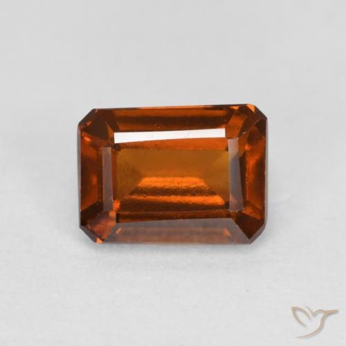 granate hessonita Naranja medio natural de 1.44 ct, Corte Octágono / Esmeralda, VS