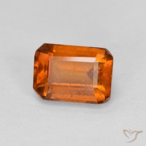 granate hessonita Naranja oscuro natural de 1.46 ct, Corte Octágono / Esmeralda, VS