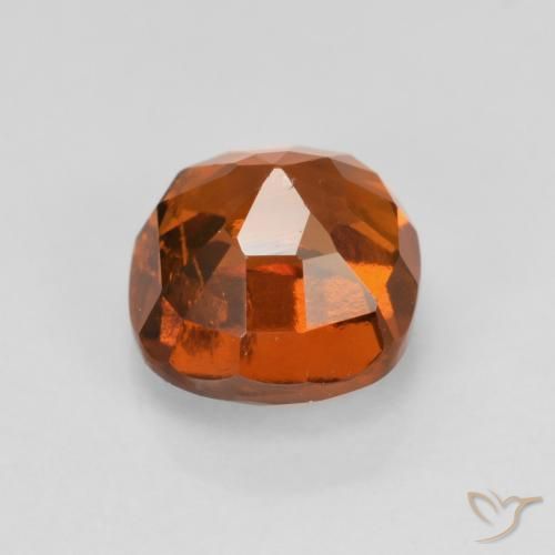 granate hessonita Naranja oscuro natural de 1.46 ct, Forma Cojín, VS-SI