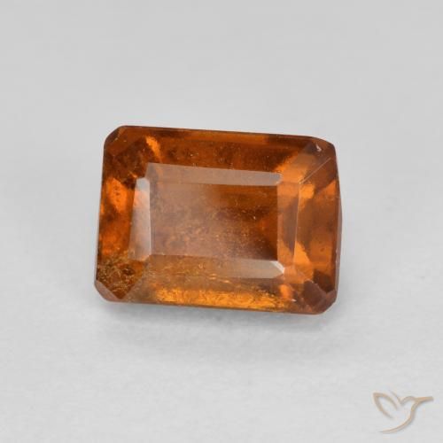 granate hessonita Naranja oscuro natural de 1.61 ct, Corte Octágono / Esmeralda, VS-SI