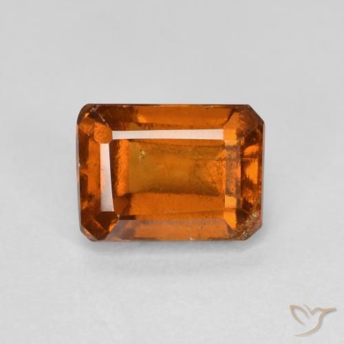 1.46ct Natural Ámbar naranja granate hessonita, corte esmeralda, VS-SI