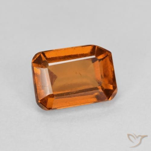 granate hessonita Naranja oscuro medio natural de 1.44 ct, Corte Octágono / Esmeralda, VS-SI