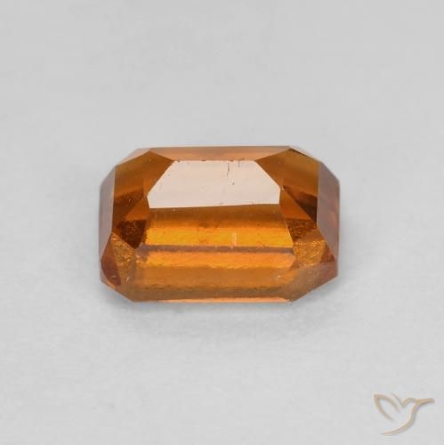 granate hessonita Naranja oscuro medio natural de 1.44 ct, Corte Octágono / Esmeralda, VS-SI