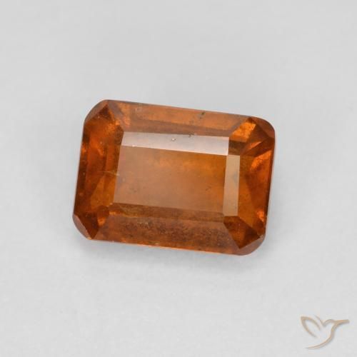 granate hessonita Naranja oscuro medio natural de 1.52 ct, Corte Octágono / Esmeralda, VS-SI