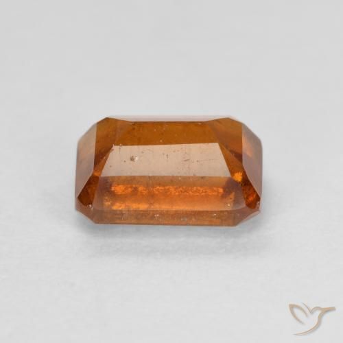 granate hessonita Naranja oscuro medio natural de 1.52 ct, Corte Octágono / Esmeralda, VS-SI