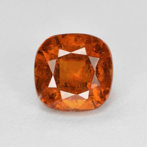 granate hessonita Ámbar naranja natural de 1.47 ct, Corte Cojín, VS-SI