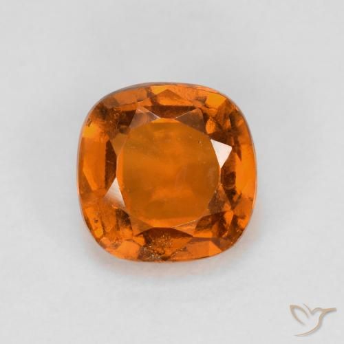 1.34ct Natural Naranja fuego granate hessonita, Forma Cojín, VS-SI