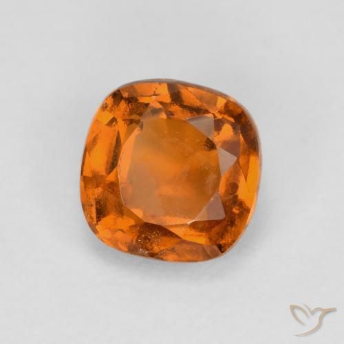 granate hessonita Naranja fuego natural de 1.34 ct, Forma Cojín, VS-SI