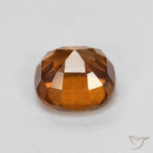 granate hessonita Naranja oscuro medio natural de 1.37 ct, Forma Cojín, VS-SI