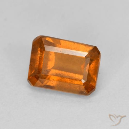 granate hessonita Naranja oscuro medio natural de 1.43 ct, Corte Octágono / Esmeralda, VS-SI