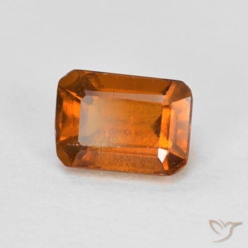 granate hessonita Naranja oscuro medio natural de 1.43 ct, Corte Octágono / Esmeralda, VS-SI