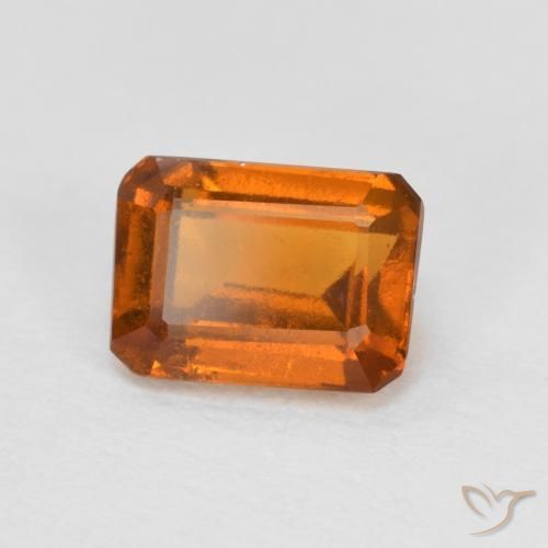 granate hessonita Naranja amarillento natural de 1.28 ct, Corte Octágono / Esmeralda, VS-SI
