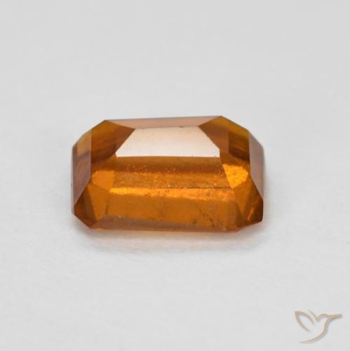 granate hessonita Naranja amarillento natural de 1.28 ct, Corte Octágono / Esmeralda, VS-SI