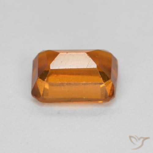 granate hessonita Naranja oscuro medio natural de 1.42 ct, Corte Octágono / Esmeralda, VS