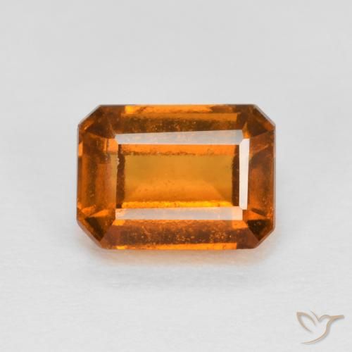 1.49ct Natural Naranja amarillento granate hessonita, corte esmeralda, VS