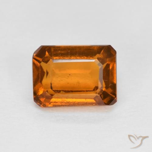 1.48ct Natural Naranja amarillento granate hessonita, corte esmeralda, VS