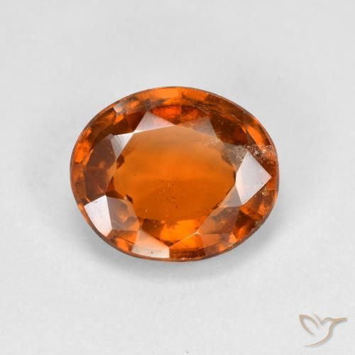 2.45ct Natural Naranja oscuro medio Granate Hessonita, Ovalada, VVS-VS