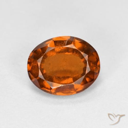 1.89ct Natural Ámbar naranja Granate Hessonita, Ovalada, VS