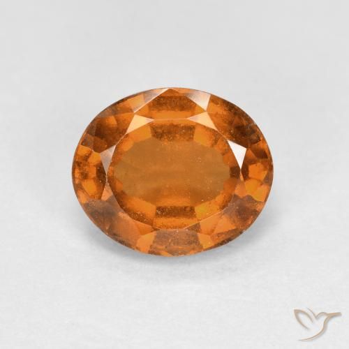 2.07ct Natural Naranja oscuro Granate Hessonita, Ovalada, VS