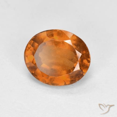 granate hessonita Naranja oscuro natural de 2.07 ct, Ovalada, VS