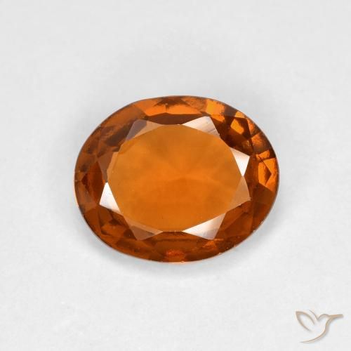 1.56ct Natural Naranja medio Granate Hessonita, Ovalada, VS