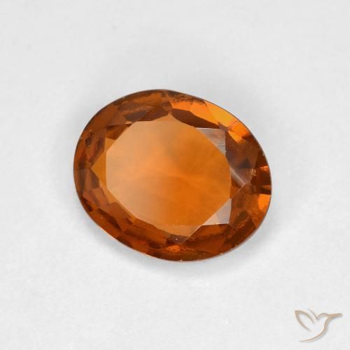 granate hessonita Naranja medio natural de 1.56 ct, Ovalada, VS