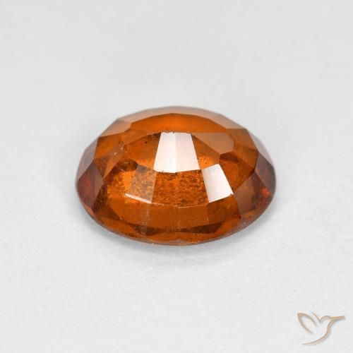 granate hessonita Naranja oscuro medio natural de 1.62 ct, Ovalada, VS